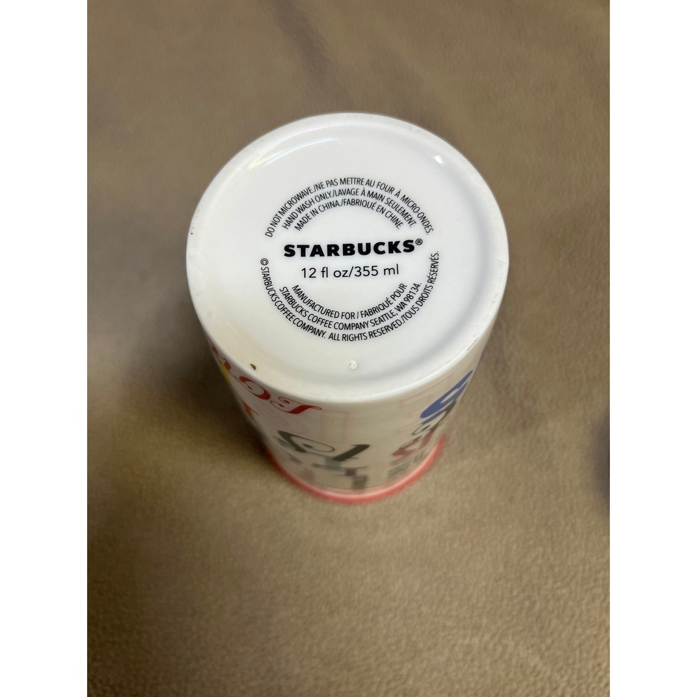 Starbucks Love Is Love Pride Ceramic Travel Tumbler Mug 12oz Red Rim 2018 - Picture 10 of 16